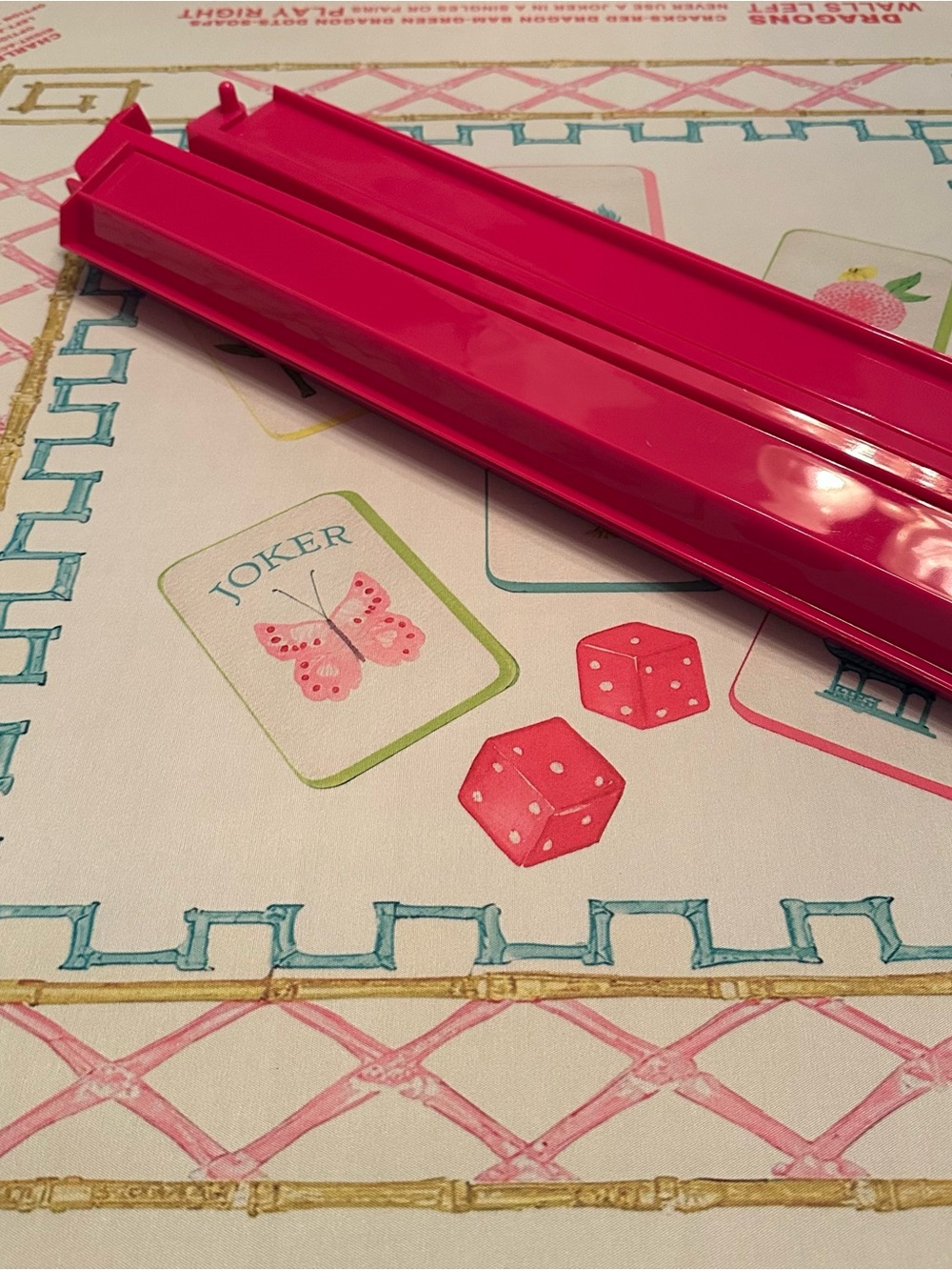 Mahjong Classic Home mat and dark pink racks NEW - Picture 9 of 11